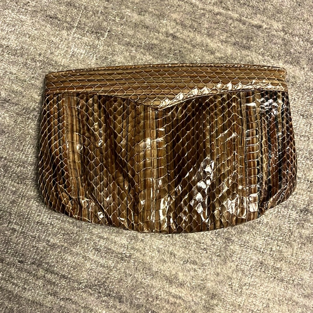 Vintage Lou Ran Snake Skin Purse Bag Clutch